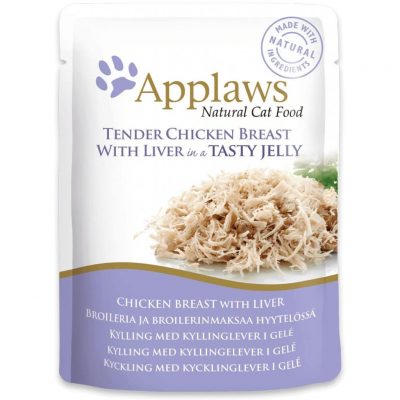 Applaws Cat Pouch with Chiken and Liver in Jelly - Пауч за котки с пилешко и черен дроб в желе 70гр
