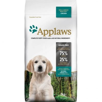 Applaws Puppy Small/Medium Breeds - Храна за Малки Кученца от Дребни и Средни Породи до 12 месеца със 75% Пиле