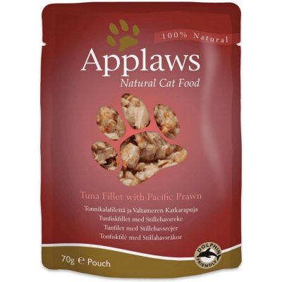 Applaws Cat Pouch with Tuna and Pacific Prawns in Broth - Пауч за котки с риба тон и скариди в бульон 70гр