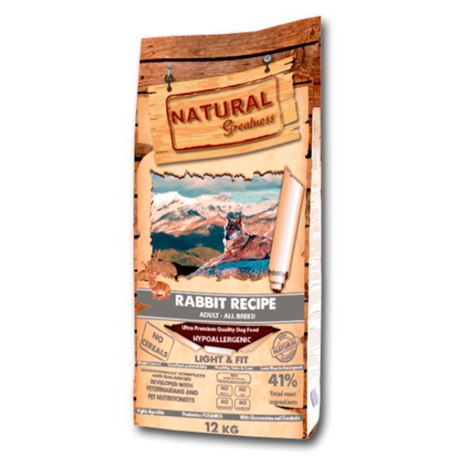 Natural Greatness Rabbit Recipe Light & Fit - Суха Храна за Кучета със Заек