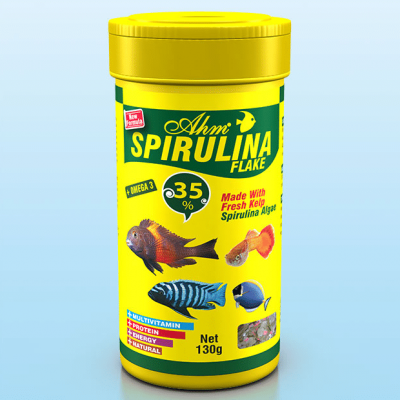 Ahm Spirulina Flake Food - Храна за Тропически Рибки 15 гр