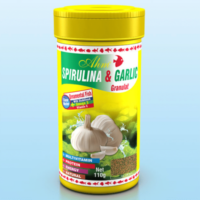 Ahm Spirulina & Garlic Granulat - Храна за Тропически Рибки 50 гр